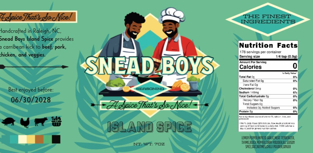 Snead Boys “Island Spice”Seasoning